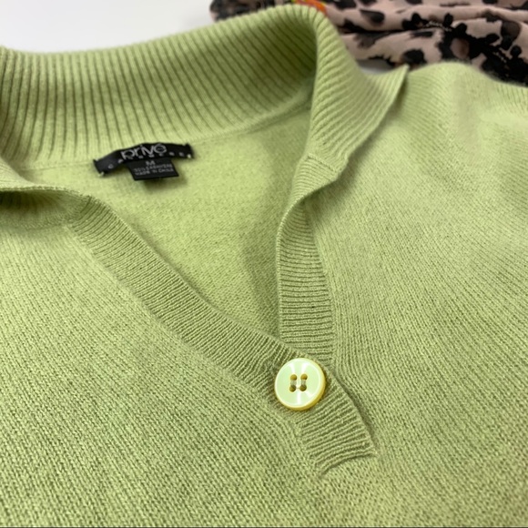 Prive 100% Cashmere Pullover Sweater, V Cowl Neck - Picture 3 of 8